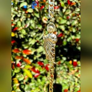 14k Oro Laminado San Judas Tadeo Bracelet